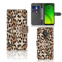 Motorola Moto G7 Power | Telefoonhoesje | Met pasjeshouder | Leopard