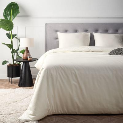 Dekbedovertrek Katoen Satijn Satin Luxury Effen Creme 140x200 Cm Presence - Dekbed-Discounter.nl