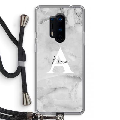 Ivory Marble: OnePlus 8 Pro Transparant Hoesje met koord