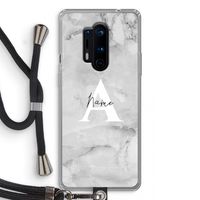 Ivory Marble: OnePlus 8 Pro Transparant Hoesje met koord