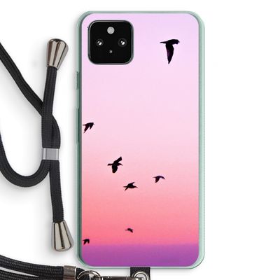 Fly away: Pixel 5a 5G Transparant Hoesje met koord