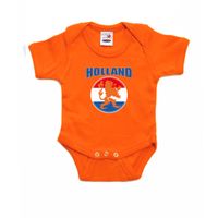 Oranje romper Holland met oranje leeuw Nederland supporter voor babys - thumbnail