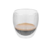 Gerimport theeglazen Leya - 1x - dubbelwandig - 250 ml - D9 x H9 cm