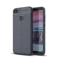 Voor Huawei Honor 10 Lite Litchi textuur Soft TPU beschermhoes (marineblauw)