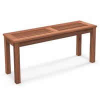 Massief Houten Terrasbank voor 2 Personen 100 cm Lange Lattenbank met Stabiel Houten Frame Bank voor Tuintafel Binnen en Buiten