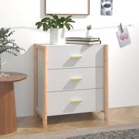 Dressoir 62x38x70 cm bewerkt hout wit - thumbnail