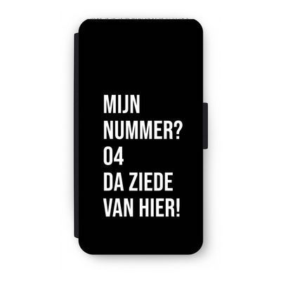 Da ziede van hier - Zwart: iPhone X Flip Hoesje