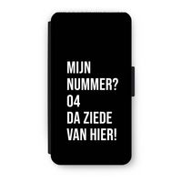 Da ziede van hier - Zwart: iPhone X Flip Hoesje
