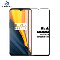 PINWUYO 9u 3D gebogen getemperd glas film voor OnePlus 7 (zwart)
