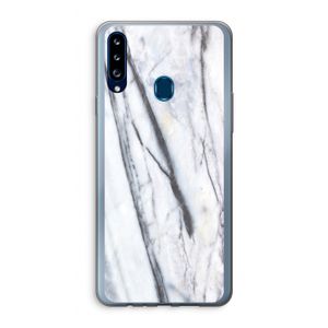 Gestreepte marmer: Samsung Galaxy A20s Transparant Hoesje