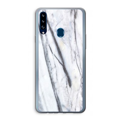 Gestreepte marmer: Samsung Galaxy A20s Transparant Hoesje