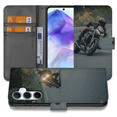 Book Case Hoesje Maken voor de Samsung Galaxy A55 | Eigen telefoonhoesje ontwerpen | Op maat gemaakt