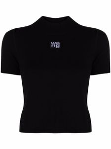 Alexander Wang top à logo et col montant - Noir