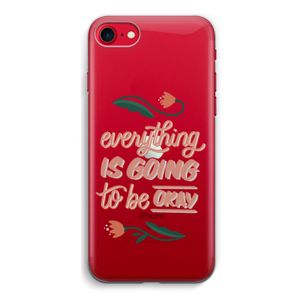 Optimistic flower girl: iPhone SE 2020 Transparant Hoesje