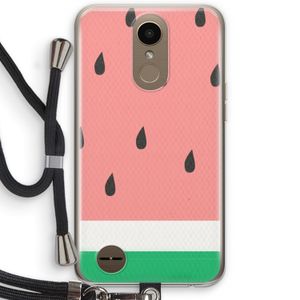 Watermeloen: LG K10 (2017) Transparant Hoesje met koord