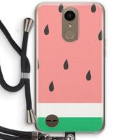 Watermeloen: LG K10 (2017) Transparant Hoesje met koord