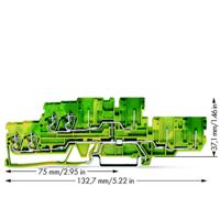 WAGO 870-137 Aardklem 2-etages 5 mm Spanveer Toewijzing: Terre Groen, Geel 40 stuk(s)