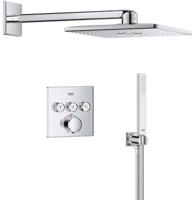 Grohe Precision SmartControl inbouw regendoucheset met 3 straalsoorten vierkant Ø31cm chroom