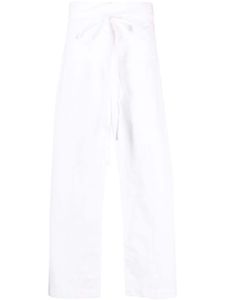 Matteau pantalon ample à lien de resserrage - Blanc