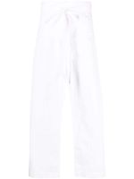 Matteau pantalon ample à lien de resserrage - Blanc