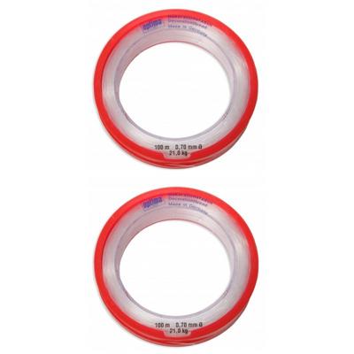 Nylon draad - 2x stuks - rol - dikte 0,7 mm - lengte 100 meter - ophangdraad - visdraad
