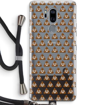 Poop emoji: LG G7 Thinq Transparant Hoesje met koord