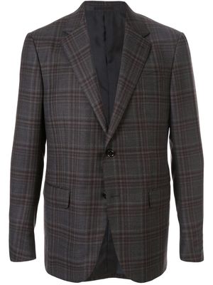 Zegna blazer à carreaux - Gris