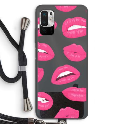 Bite my lip: Xiaomi Redmi Note 10 5G Transparant Hoesje met koord