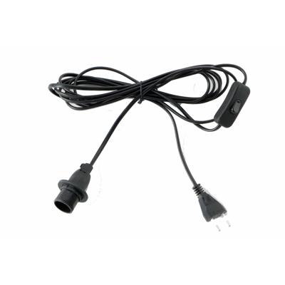 Lichtsnoer met schakelaar en E14 fitting - zwart - 400 cm - DIY lampen - Sfeerverlichting - Lampje m Lichtsnoer met schakelaar en E14 fitting - zwart - 400 cm - DIY lampen - Sfeerverlichting - Lampje m