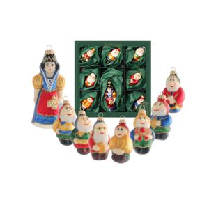 Decoris Kersthangers - 11 cm - Sneeuwwitje en de 7 dwergen - set