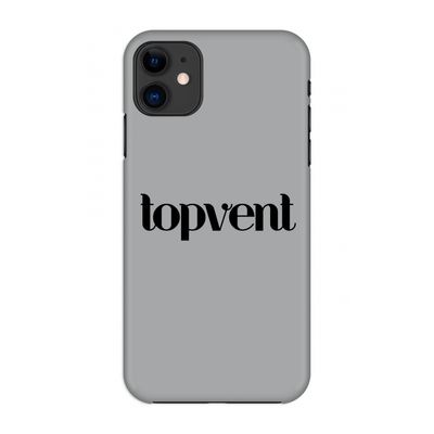 Topvent Grijs Zwart: Volledig geprint iPhone 11 Hoesje