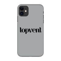 Topvent Grijs Zwart: Volledig geprint iPhone 11 Hoesje