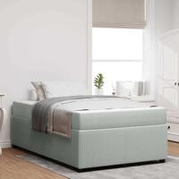 Bedframe met matras met matras Lichtgrijs 120 x 190 cm Fluweel