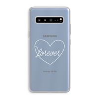 Forever heart pastel: Samsung Galaxy S10 5G Transparant Hoesje