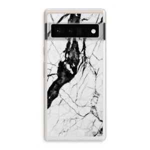 Witte marmer 2: Google Pixel 6 Pro Transparant Hoesje