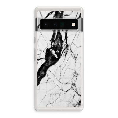 Witte marmer 2: Google Pixel 6 Pro Transparant Hoesje