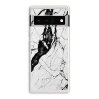 Witte marmer 2: Google Pixel 6 Pro Transparant Hoesje