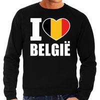 I love Belgie supporter sweater / trui zwart voor heren 2XL  -