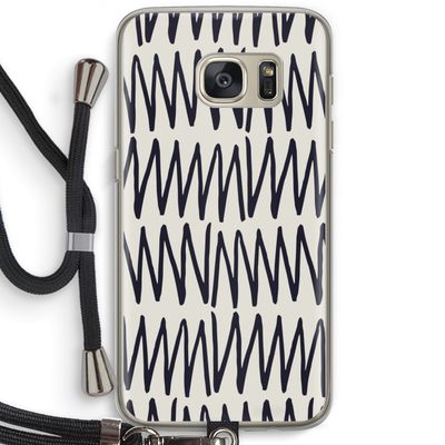 Marrakech Zigzag: Samsung Galaxy S7 Transparant Hoesje met koord