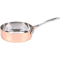 Klein steelpannetje/sauspan - rose goud - RVS - D12 cm - Hoogte 7 cm - Alle warmtebronnen