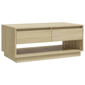 The Living Store Salontafel Banktafel - 102.5 x 55 x 44 cm - Sonoma Eiken - Montage vereist