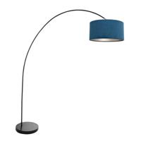 Steinhauer BooglampSolva zwart met blauwe kap - 3900ZW Steinhauer BooglampSolva zwart met blauwe kap - 3900ZW