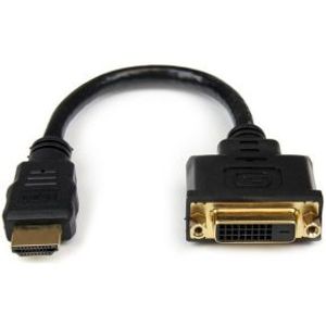 StarTech.com 20cm HDMI naar DVI-D Video Verloopkabel HDMI male naar DVI female