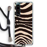 Arizona Zebra: Sony Xperia 5 III Transparant Hoesje met koord Arizona Zebra: Sony Xperia 5 III Transparant Hoesje met koord