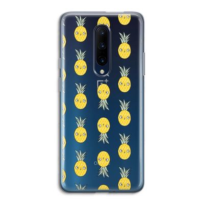 Ananas: OnePlus 7 Pro Transparant Hoesje