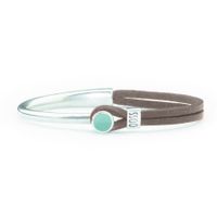 Qoss Grijze Armband Veerle Mint Bol - Maat S