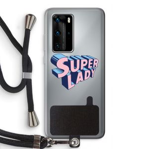 Superlady: Huawei P40 Pro Transparant Hoesje met koord