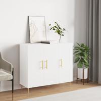 Dressoir 90x34x80 cm bewerkt hout wit