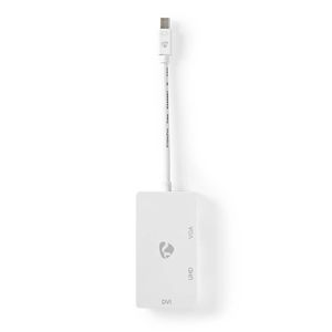 Nedis DisplayPort-Adapter | Mini-DisplayPort Male | Schakelbaar | 0.2 m | Wit | 1 stuks - CCGP37466WT02 CCGP37466WT02