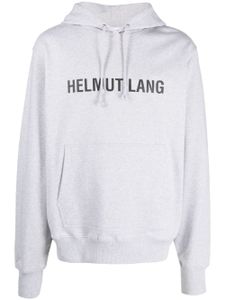 Helmut Lang hoodie en coton stretch à logo imprimé - Gris